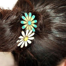 首尔名媛风范 小雏菊发圈，韩国进口饰品的精致美学